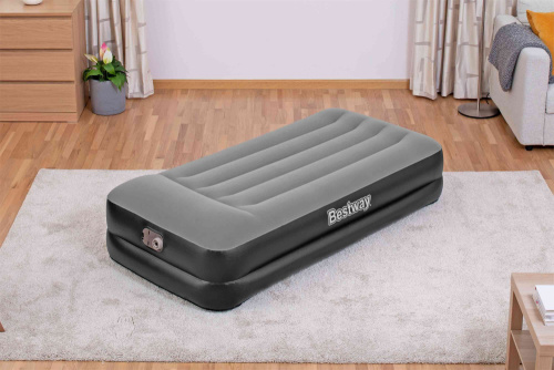 Надувная кровать Tritech 97х191х46 см с подголовником, встроенный насос 220V (Bestway 67401 BW)