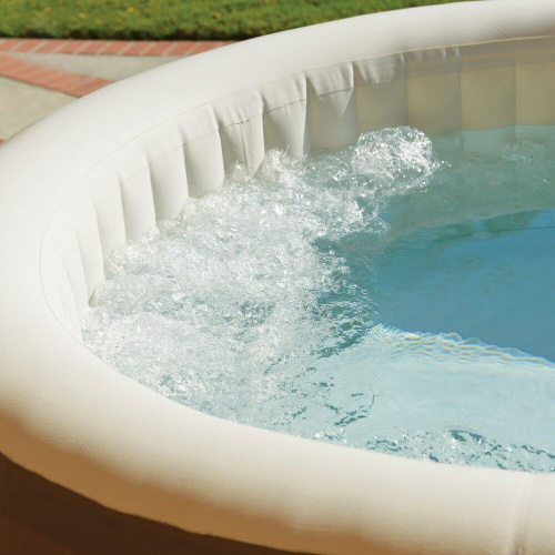 СПА-бассейн Intex Bubble Massage 165/216х71 см, круглый с круговым пузырьковым массажем (28408)