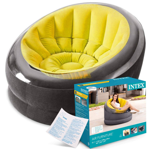 Кресло надувное Empire Chair 112х109х69 см, 3 цвета (Intex 66582)