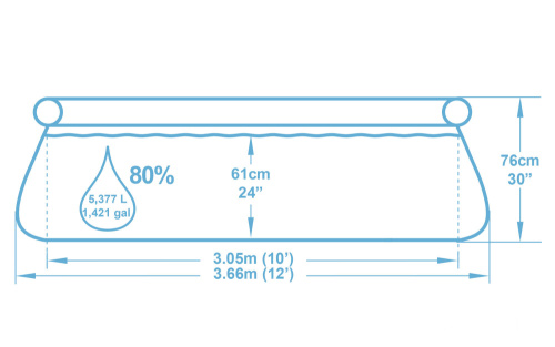 Бассейн надувной Bestway Fast Set Pools 366х76 см (57273/57032 BW)