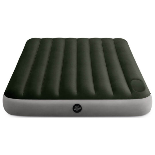 Надувной матрас Downy Airbed Fiber-Tech 137х191х25 см, со встроенным ножным насосом (Intex 64762)