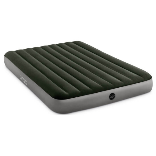 Надувной матрас Prestige Downy Airbed Fiber-Tech 152х203х25 см, с насосом на батарейках (Intex 64779)