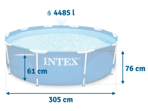 Каркасный бассейн Intex Metal Frame 305х76 см (28200)