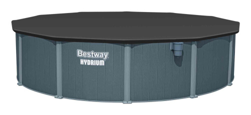 Стальной бассейн Bestway Hydrium Pool Set 549х132 см + песочный ф/насос 6056 л/ч, наполнитель Polysphere, лестница, тент, подстилка (561CS BW)