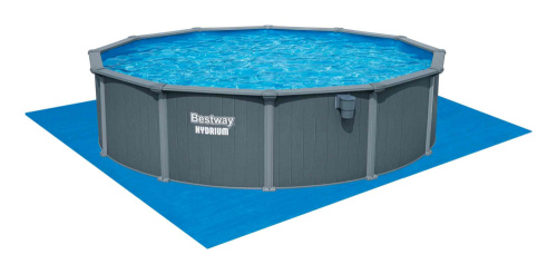 Стальной бассейн Bestway Hydrium Pool Set 549х132 см + песочный ф/насос 6056 л/ч, наполнитель Polysphere, лестница, тент, подстилка (561CS BW)