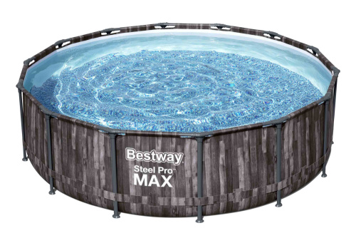 Каркасный бассейн Bestway 427х107 см + фильтр-насос 3028 л/ч, тент, лестница (5614Z BW)