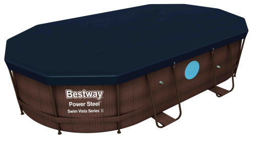 Тент для каркасного бассейна Power Steel Oval Pools 427х250х100 см (Bestway 58425 BW)