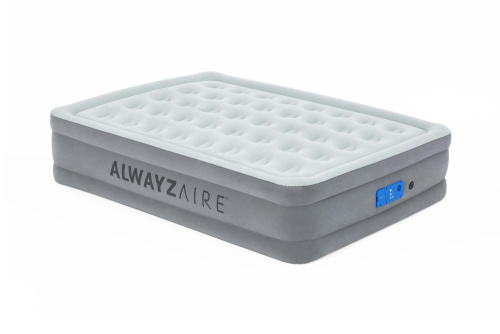 Надувная кровать AlwayzAire 152х203х46 см, встроенный насос 220V с автоподкачкой (Bestway 67706 BW)