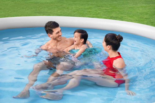 Бассейн надувной Bestway Fast Set Pools "Ротанг" 366х76 см + фильтр-насос 1249 л/ч (57445 BW)