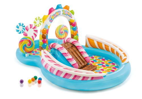 Игровой центр 295х191х130 см "Candy Zone" с горкой, от 3 лет (Intex 57149)
