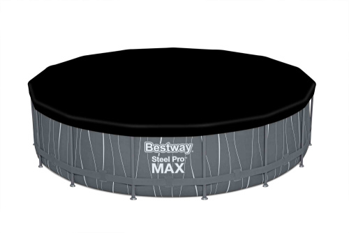 Каркасный бассейн Bestway 457х107 см со светодиодной подсветкой + фильтр-насос 3028 л/ч, лестница, пульт, тент (561GD BW)