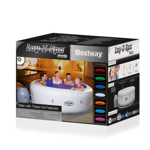 СПА-бассейн Bestway Lay-Z-Spa AirJet Paris 196х66 см, на 4-6 человек (54148 BW)