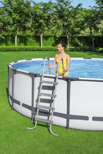 Каркасный бассейн Bestway 427х122 см + фильтр-насос 3028 л/ч, тент, лестница (5612X)