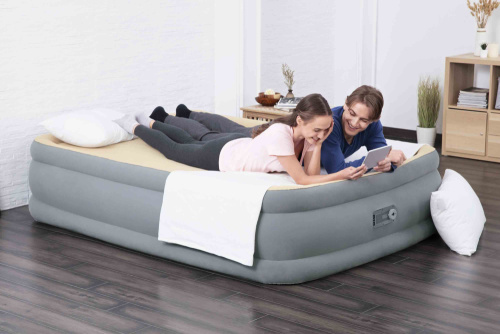 Надувная кровать Tritech Cushify Top, 203x152x46 см, встроенный насос 220V (Bestway 67486 BW)
