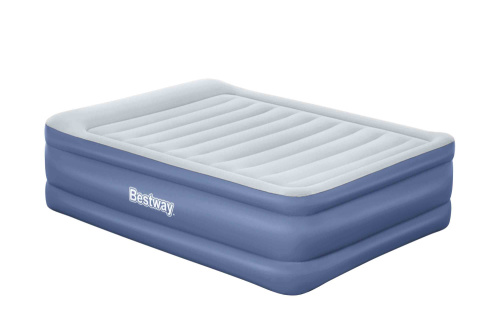 Надувная кровать Tritech 203x152x61 см, с подголовником, встроенный насос 220V (Bestway 67690 BW)