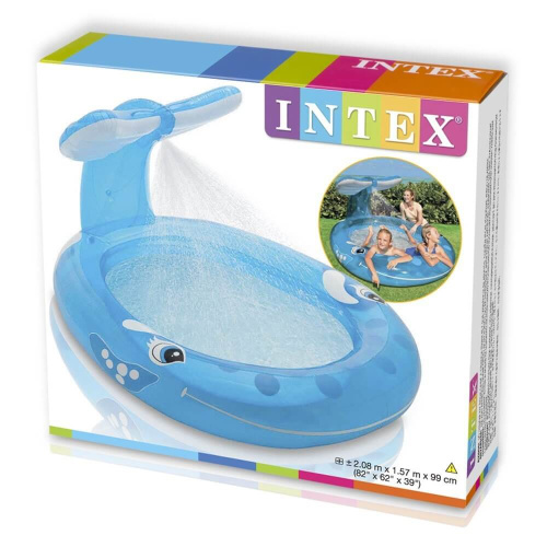 Детский надувной бассейн 208х163х99 см "Кит" 269 л, от 2 лет (Intex 57435)