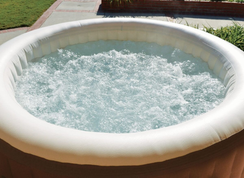 СПА-бассейн Intex Bubble Massage 145/196х71 см, круглый с круговым пузырьковым массажем (28404)