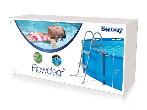 Лестница для бассейнов до 84 см, 2 ступеньки, без площадки (Bestway 58430 BW)