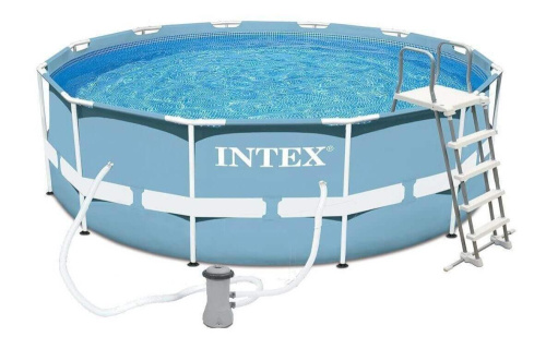 Каркасный бассейн Intex Prism Frame 366x122 см + фильтр-насос 3785 л/ч, лестница (26718/28726)