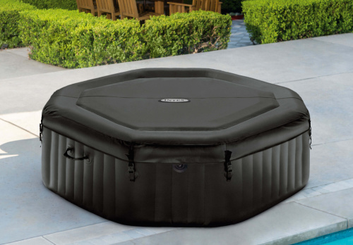 СПА-бассейн Intex Jet&Bubble Deluxe 168/218х71 см, восьмигранный, гидромассаж+пузырьк., хлоргенератор (28462)