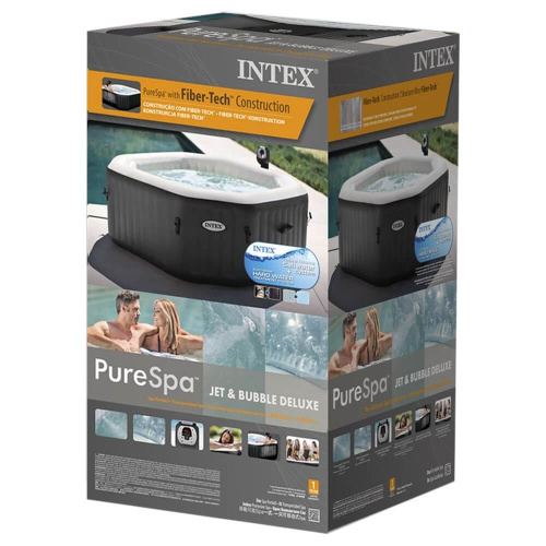 СПА-бассейн Intex Jet&Bubble Deluxe 168/218х71 см, восьмигранный, гидромассаж+пузырьк., хлорогенератор (28456)