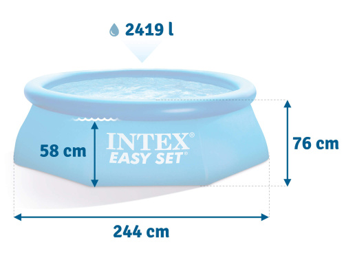Бассейн надувной Intex Easy Set 244х76 см + фильтр-насос 1250 л/ч (28112)