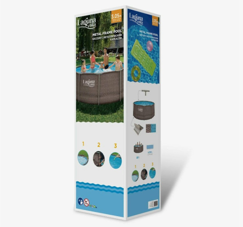 Бассейн каркасный Polygroup Summer Escapes "Ротанг", 305х107 cм (P20-1042-p)
