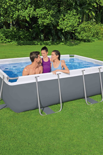 Каркасный прямоугольный бассейн Bestway 282х196х84 см + фильтр-насос 1249 л/ч (56629 BW)